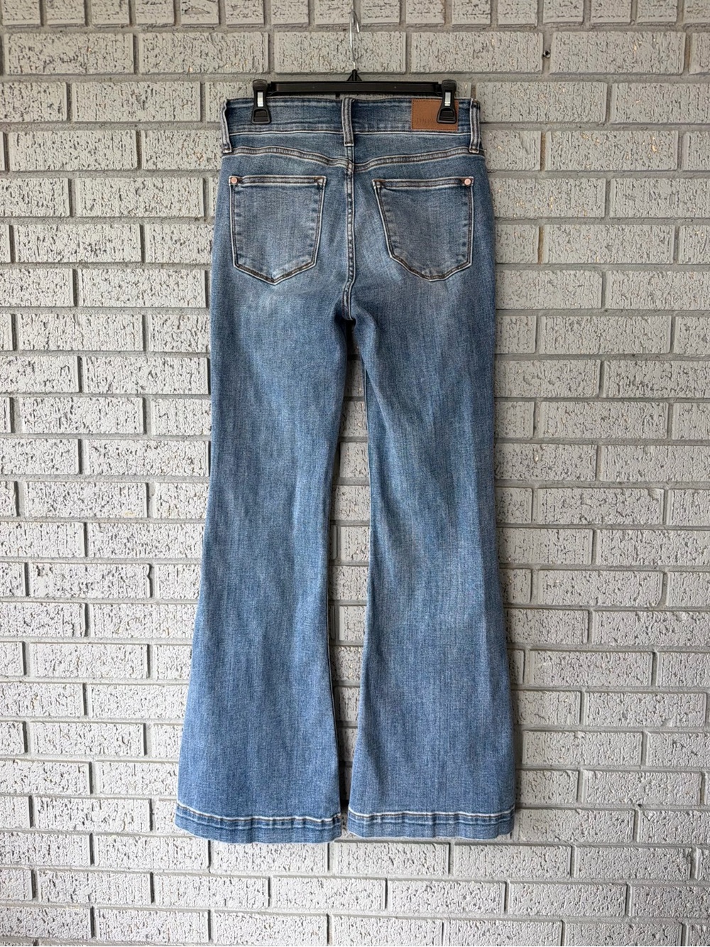 Judy Blue Trouser Flare Jeans Front Seam High Waisted Size 7/28 - Picture 6 of 8